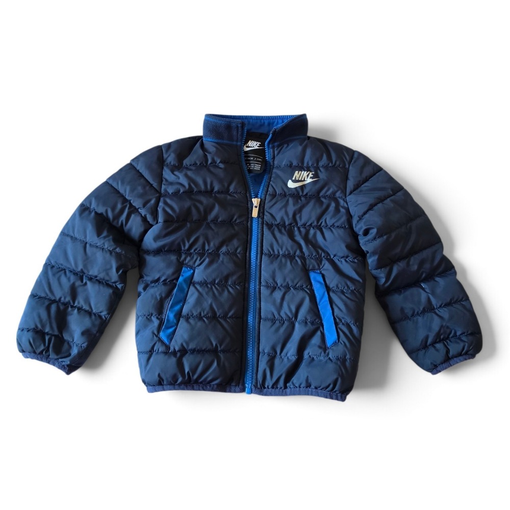 Nike Kids Blue Puffer Jacket Navy Blue Size 2-3 Years